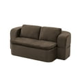 thumbnail image 4 of Aukfa 75-inch Convertible Loveseat Sofa Bed, Reversible Backrest, Faux Fur, No Assembl, Brown, 4 of 6