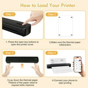 Portable Thermal Printer, Tattoo Stencil Wireless Bluetooth Printer Supports 8.5 x 11 Letter A4 A5 Sizes , Perfect for Tattooist Business Trip Travel Home Office , for Laptop Smartphone and PC