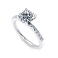 thumbnail image 2 of Ammo Jewel 2.3 Ct Round Cut Diamond Engagement Rings - 14K White Gold Plated Rings - Lab Created Simulated Diamond Rins - Ideal for Wedding and Special Occasions - Celebrate Your Love Story, 2 of 3