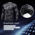 thumbnail image 2 of Minnieouse Deporte manga larga hombres cuello ropa deportiva transpirable resistencia al desgaste camisa térmica de compresión duradera Camisetas Azul Minnieouse AP013563-04, 2 of 6