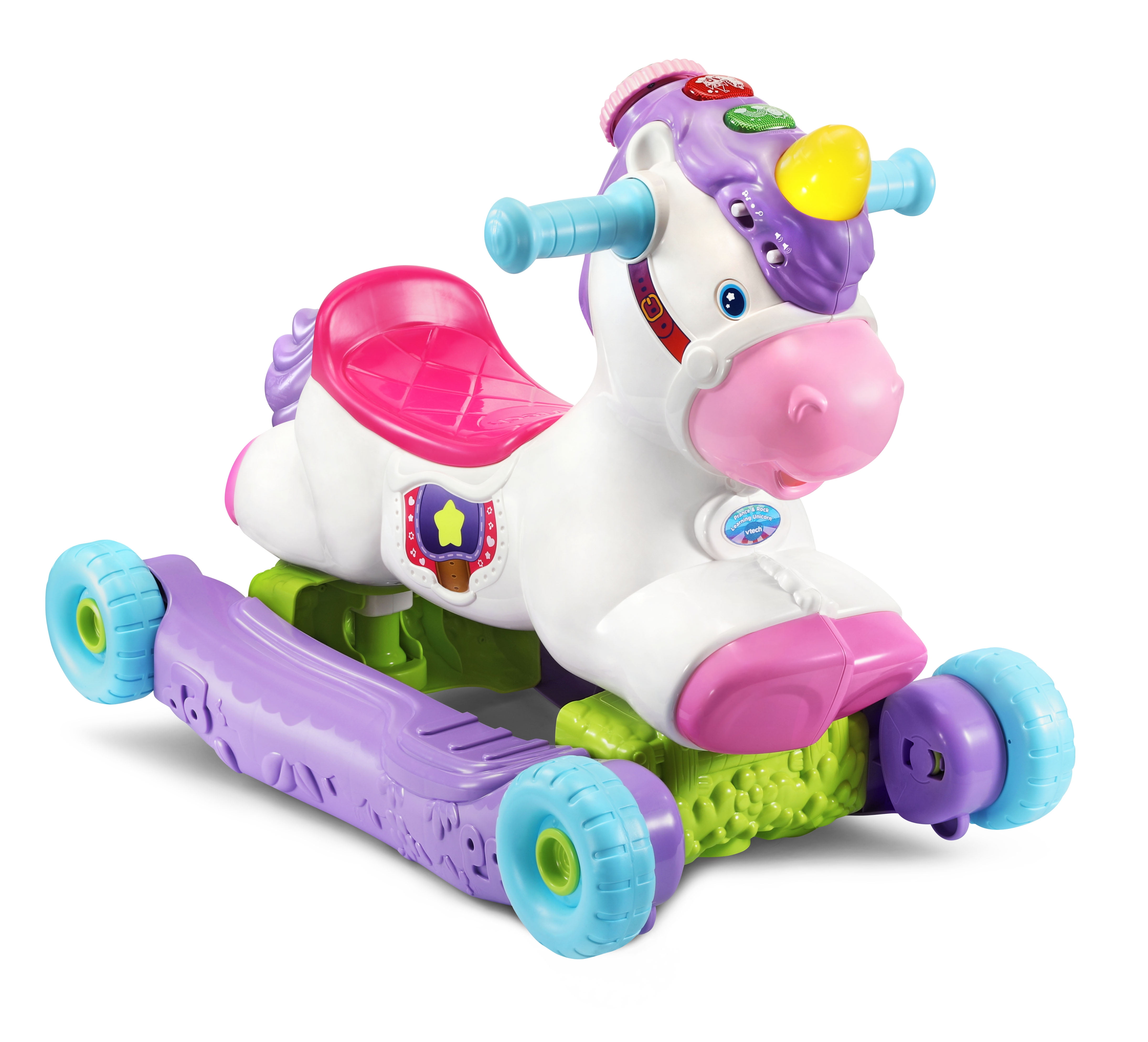2 and 3 Years Old Interactive Baby Musical Toy with Learning and Sound Features Rocker VTech Rock and Ride Unicorn Baby Ride On Toy First Steps Walking Support for Babies & Toddlers Aged 1