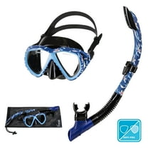 Seavenger Hanalei Anti-Fog Mask, Quick-Dry Bag and Soft Flex Snorkel Set (Dark Floral)