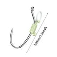 thumbnail image 3 of Luminous Live Sh Rimp Hooks High Car Bon Steel Fishing Hooks With Barbed Saltwater Co Rrosion Re Sistant Strong Hooks Ideal For B Groupers Pi Ke & More, 3 of 5