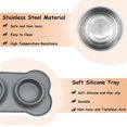 thumbnail image 4 of Comedero doble para perros de acero inoxidable antideslizante de silicona, 4 of 5