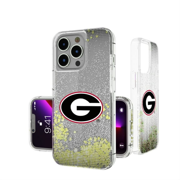 Georgia Bulldogs Linen Logo iPhone Glitter Case
