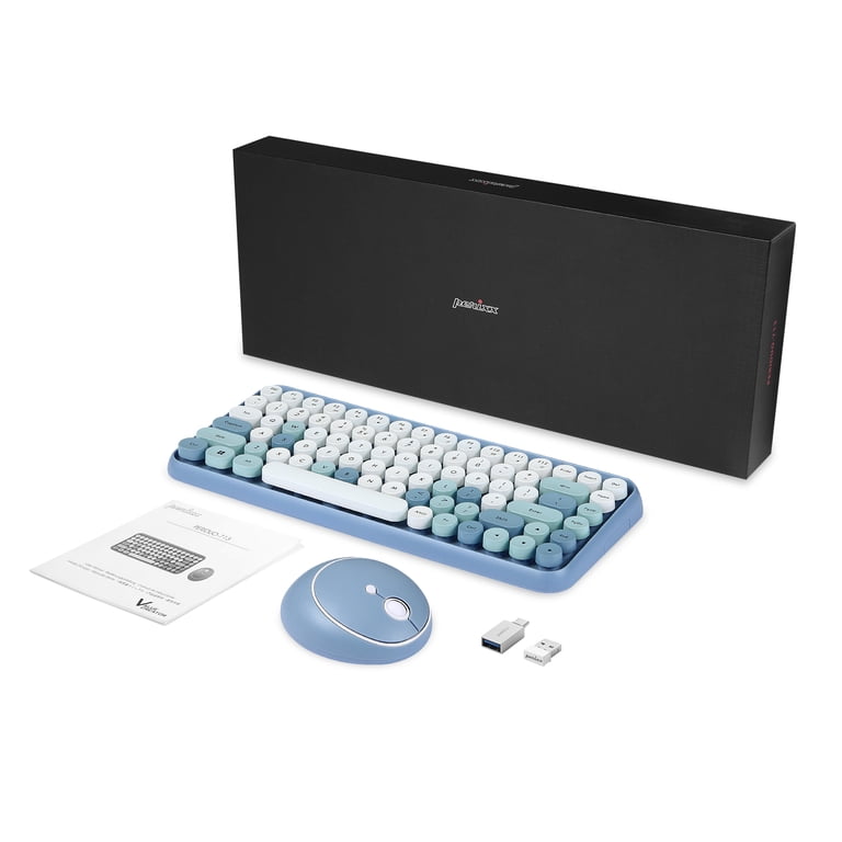 Perixx PERIDUO-713BL Wireless Mini Keyboard and Mouse Combo