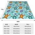 thumbnail image 3 of Sea Turtle Blanket 50"x60"Super Soft Warm Turtle Throw Blanket Lightweight Green Flannel Animal Throw Blanket Bed Couch Sofa Decor Gift for Girl and Women, 3 of 6