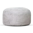 thumbnail image 1 of Gouchee Home Simcoe Faux Rabbit Fur Foam Bean Bag Chair – Large 4ft Grey Lounger with Pre-Cut Foam Filling, Soft Washable Cover, and Durable Inner Liner – Cozy Seating for Dorm or Living Room, 1 of 5