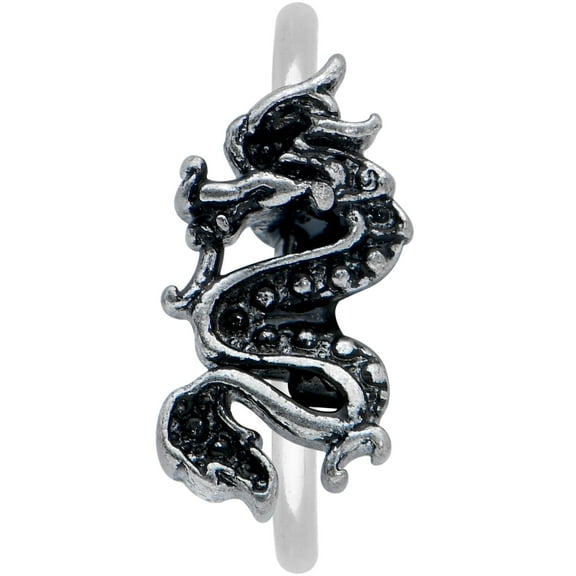 Body Candy Womens 20G 316L Stainless Steel Nose Ring Medieval Dragon Nose Hoop Ring Circular Nose Ring 5/16”