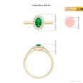 thumbnail image 5 of ANGARA Natural Princess Diana Inspired Emerald Ring with Diamond Halo in 14K Yellow Gold for Women (Size-6x4mm) | May Birthstone, Birthday, Anniversary, Jewelry Gift for Women | Natural Emerald Ring, 5 of 10