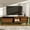 71"W Brown, variant on Kosynda TV Stand for TVs up to 75 inch, Entertainment Center with Marble Top and Cabinets, Media Console Table for Living Room, Bedroom, Brown