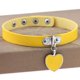 thumbnail image 3 of Collar corazón cerradura colgante llave Qarigey Punk gótico PU cuero amarillo, 3 of 6