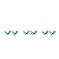 thumbnail image 1 of Aretes en forma de U Sonducket Estampado de leopardo Color Azul, 1 of 6