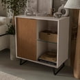 thumbnail image 2 of Atelier Mobili Sideboard, Storage Cabinet with Soft Close Doors, Dining Room, Hallway, Console Table, Credenza, Accent Cabinet, 36 X 36 X 18 Inches with Sturdy Metal Legs (Cotton & Wood), 2 of 6