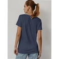 thumbnail image 2 of Womens Short Sleeve Basic Shirts Crewneck Tees Loose Fit Fashion Tops Casual Summer Clothes, 2 of 7