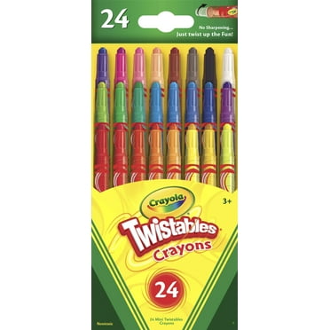 Crayola Mini Twistables Crayons, 24 Ct, Back to School Supplies for Kids, Classroom Supplies, Adaptive Art Tools, Gifts for Kids, 3 