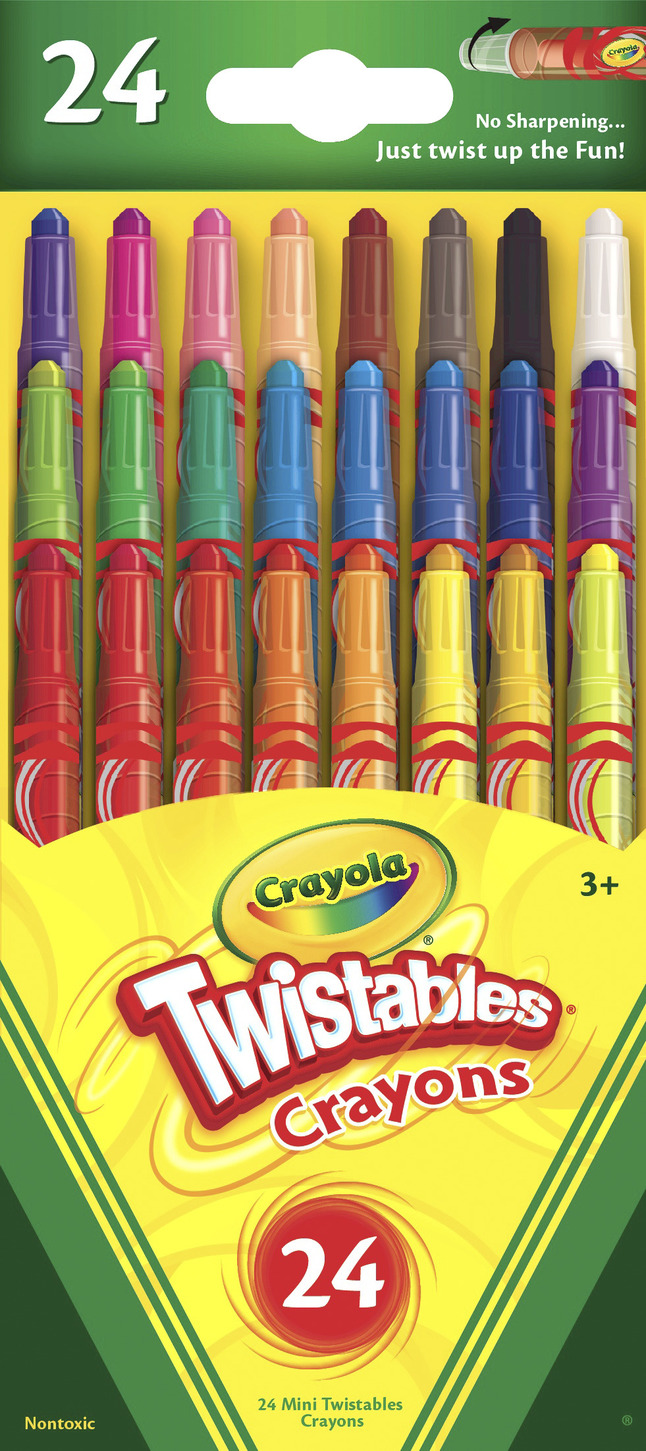 Crayola Mini Twistables Crayons, 24 Ct, Back to School Supplies for Kids, Classroom Supplies, Adaptive Art Tools, Gifts for Kids, 3+