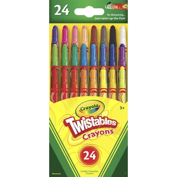 Crayola Mini Twistables Crayons, 24 Ct, Back to School Supplies for Kids, Classroom Supplies, Adaptive Art Tools, Gifts for Kids, 3