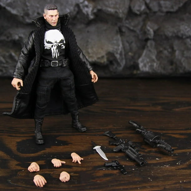 Marvel TV Frank Castle Punisher traje de batalla 6 "figura de acción Jon Bernthal Legends 1:12 one:12 ropa rompevientos modelo de juguetes