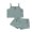 Green, variant on vera natura Baby Girl 2Pcs Summer Outfits Sleeveless Button Front Cami Tops   Shorts Set Infant Clothes