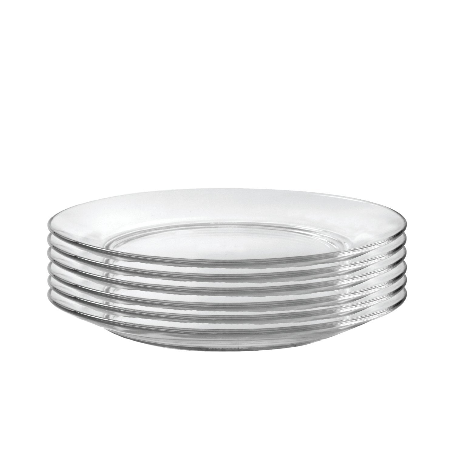 Duralex Lys  Pack of 6, Dinner Transparent  Clear Plate Cocktail 