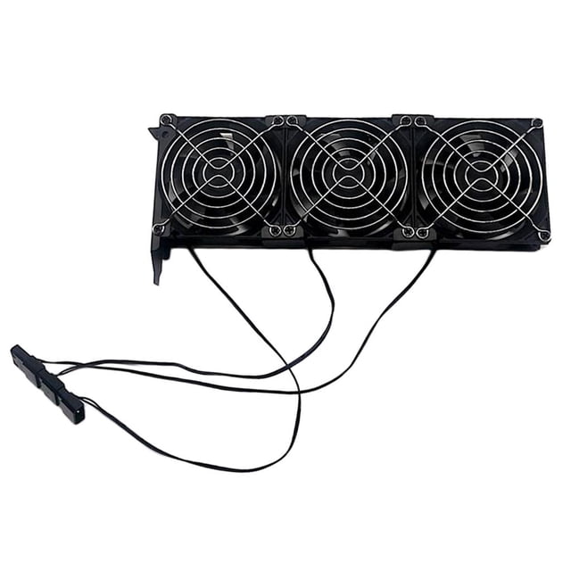 Ventilador de Refrigeración Triple de 90 mm - Fuente de Alimentación 4 Pin / 3 Pin / IDE - Enfriador de Tarjeta Gráfica Compatible Macarena 3 FAN GPU refrigerante enfriador
