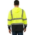 thumbnail image 4 of ProtectX 3-Pack High Visibility Heavy-duty Long Sleeve Reflective Safety T-Shirt with hat, Type R Class2, Green - Small, 4 of 5