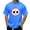 Blue, variant on 2025 Men's Halloween Graphic Tee; Funny Graffiti Crewneck T-Shirts, Loose Fit Short Sleeve Novelty Top, Dark Casual Halloween Shirt