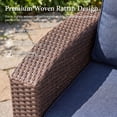 thumbnail image 5 of Layinsun 10 Pieces Patio Furniture Set with Swivel Chairs, Rattan Wicker Rocking Glide Chairs with 44" Propane Gas Fire Pit Table Conversation Set, 5 of 7
