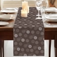 thumbnail image 3 of Table Runners 120 Inches Long Dress Scarves, Brown Daisy Farmhouse Coffee/Dining/Kitchen Table Runner for Living Room, Modern Farmhouse Chrysanthemum Floral 13x120 Inch, 3 of 9