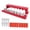 Red 8 Terminals, variant on Tnarru Power Distribution Block Busbar (M8) Positive and Negative 12V-48V 300A for Automotive Vehicles Yacht Car Solar Wiring Red 8 Terminals