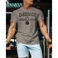 thumbnail image 3 of Gymish Embrace Muscle Pain Workout T-Shirt for Men, Funny Gym Shirts, Lifting Tee, Deadlift T-Shirt, Men's Gym Shirt, Workout Tops, Powerlifting & Bodybuilding Tee, 3 of 5