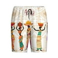 thumbnail image 4 of Fotbe Black African Woman Pajama Shorts for Men, Men's Pajama Bottoms, Sleepwear,Short Pajama Pants-, 4 of 9