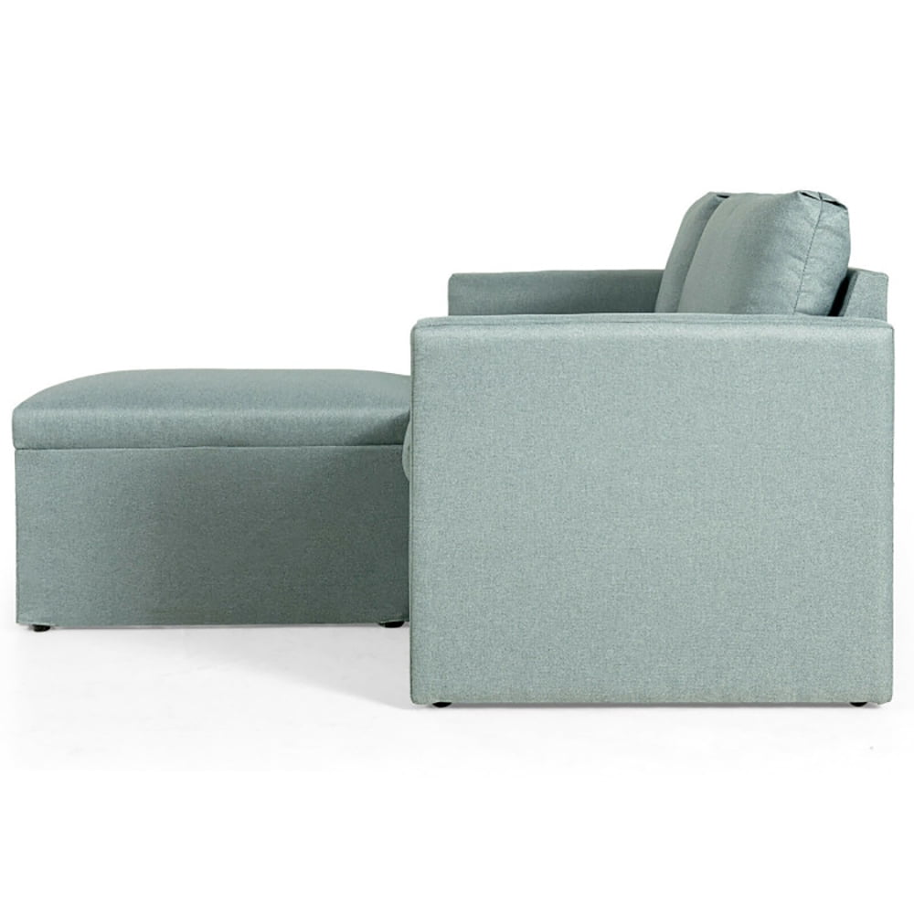 Finihen Convertible Sofa Bed, Modern Convertible Sleeper Couch, Convertible L-Shaped Sectional Sofa Couch with Reversible Chaise, for Living Room, Green