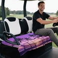 thumbnail image 4 of Bulopur Hawaii Waterproof Golf Cart Seat Covers Easy to Install Golf Cart Towel Seat Covers with 4 Front Pockets& Nonskid Bottom Fits for EZGO, Yamaha, Club Car, 4 of 8