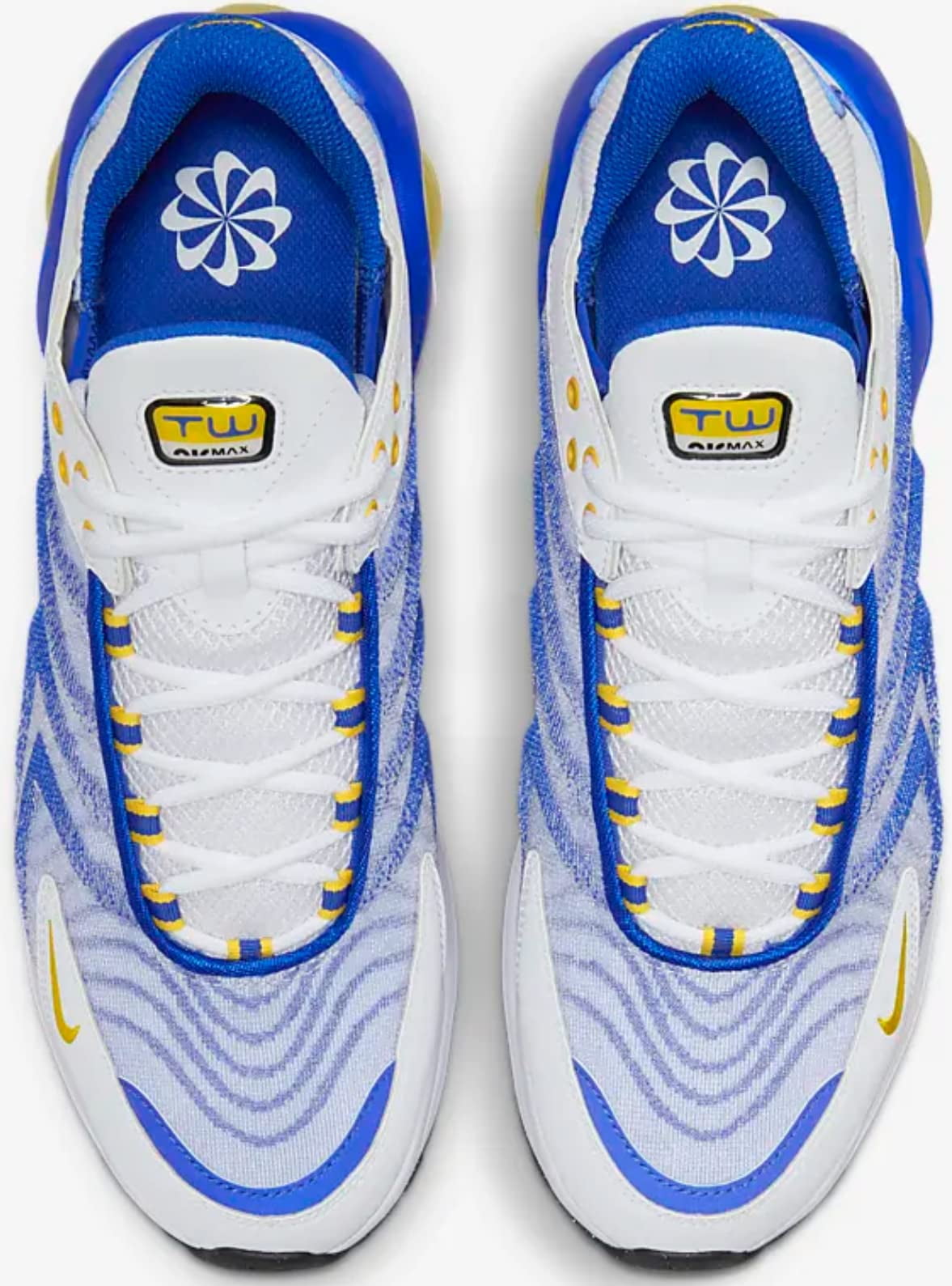nike tuned white blue gold