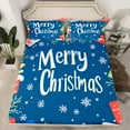 thumbnail image 2 of Manfei Cartoon Snowflake Tree Bed Sheets, Happy New Year King Sheets, Christmas Gift Sheet Set, Microfiber Bedroom Decor, 4 Pieces, 2 of 7