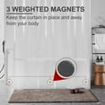 thumbnail image 5 of Amazer Plastic Shower Curtain Liner with Magnets, 72x72 Clear Shower Liner PEVA Waterproof Inside Shower Curtains Liner for Bathroom with Rustproof Grommet, 5 of 10