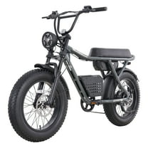 GOTRAX Ranger Electric Bike for Adults,20x4" All-Terrain Fat Tires,50-Mile Range, Hydraulic Brakes,Moto-Style eBike