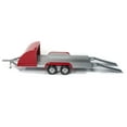 thumbnail image 2 of Four Wheel Open Car Hauler Trailer Red for 1/18 Scale Models by Autoworld, 2 of 4