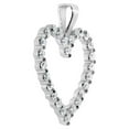 thumbnail image 3 of Precious Stars 14K White Gold Cubic Zirconia Ladies Open Heart Pendant with 22" Chain Necklace, 3 of 7