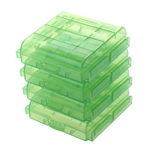 HOT! Pack of 4 PCS AA / AAA Battery Storage Hard Case Box-Green