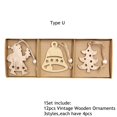 thumbnail image 1 of Adornos colgantes de madera para Navidad, decoraciones de fiesta de Navidad, adornos de árbol de navidad, regalos colgantes, 12 unids/lote por caja, 1 of 4