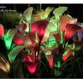 thumbnail image 3 of Lámpara solar de loto de herradura colorida Lámpara de paisaje de jardín de villa de luz de calle 4LED (blanco) JAMW Sencillez, 3 of 5