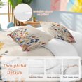 thumbnail image 3 of Colorful Spring Floral Bedding 3 Piece Duvet Cover Set Twin Size, Elegant Summer Botanical Rustic Soft Microfiber Comforter Cover with Zipper Closure & Pillowcases, FadeResistant Quilt Cover, 3 of 9