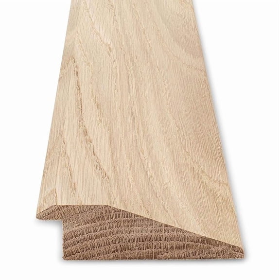 4ft x 3.5" Oak Floor Transition Strip, 3/4" Height Gap Reducer, Made in USA