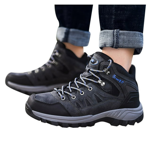 ZXHACSJ Men's High Top Outdoor Boots Waterproof Hiking Hiking