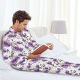 thumbnail image 6 of Sikiie Orchids Flowers Mens Pajama Set, Soft Warm Long Sleeve Sleepwear, Cozy Button-Down Pjs for Men-X-Large, 6 of 7