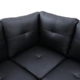 thumbnail image 2 of Chatime 97" Wide 3 Pieces Faux Letter Left Facing Sofa Set With Ottoman, 2 of 4