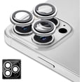 thumbnail image 3 of for iPhone 14 Pro & iPhone 14 Pro Max Camera Lens Protector,Ultra Clear [Aluminum Edge] 9H Hardness Tempered Glass Camera Ring Cover with Easy Installation Tray [3Pcs in 1 Set]-Silver, 3 of 5
